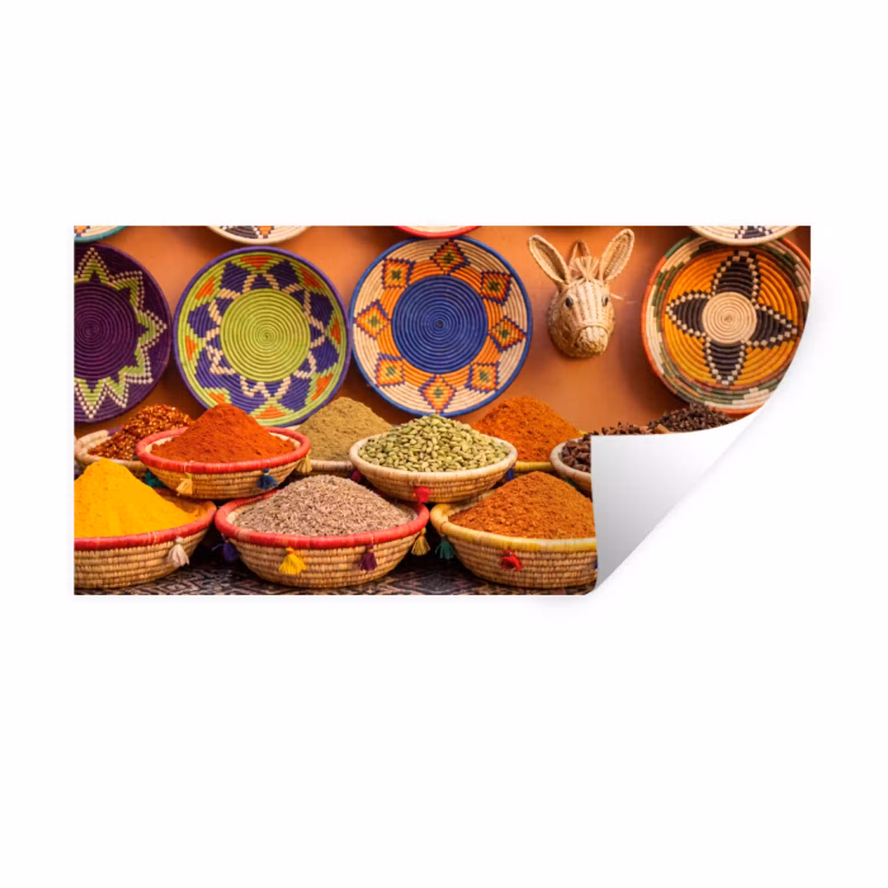Eten - Kleurrijk - Cultuur Muursticker klein -3d
