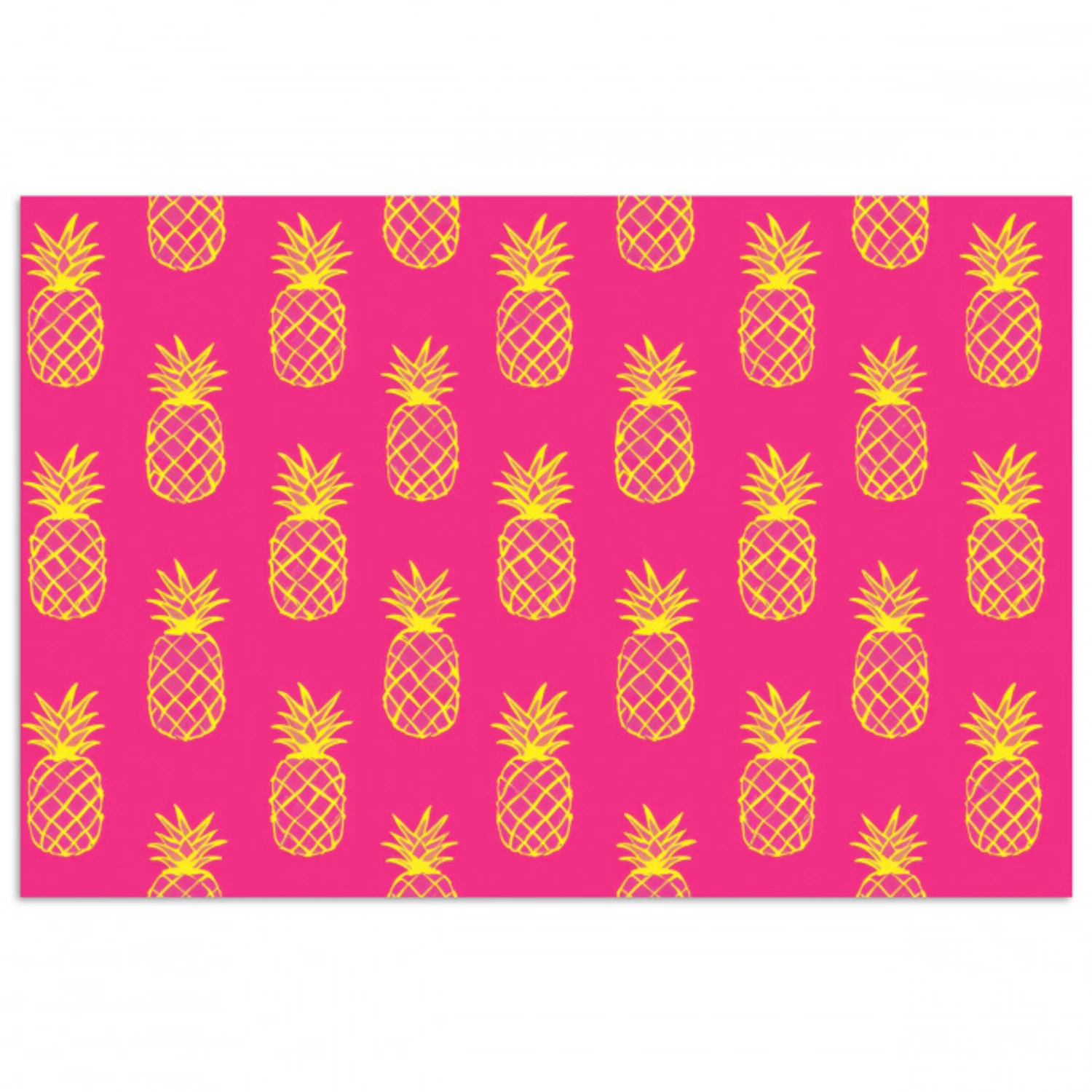 Ananas - Trendy - Roze poster papier klein 62 -3d