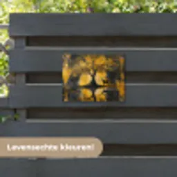 Boom - Verflook - Hert - Natuur - Goud tuinposter los doek klein -sfeer3