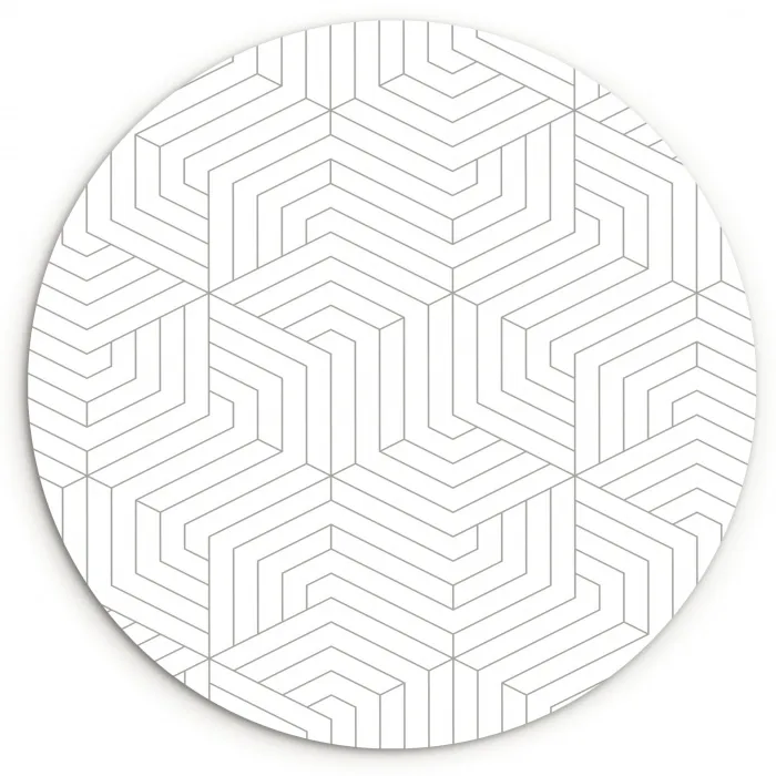 Abstract - Patronen - Design -  Lijn Wandcirkel kunststof plaat 5mm dik klein 188 -3d
