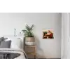 Kerst - Kerstman - Winter - Open Haard textielposter latten blank klein -woonkamer
