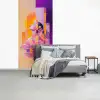 Abstract - Portret - Vrouw - Kleurrijk fotobehang vinyl groot -slaapkamer