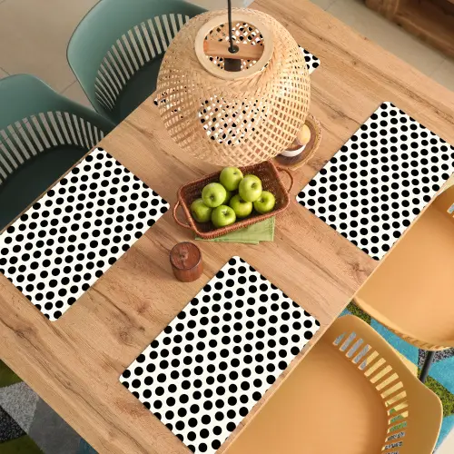 Klassiek - Stippen - Zwart Placemat vinyl groot 368 -zzsfeer5_Kitchenyeah-website