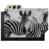 Zebra's - Zwart - Wit Inductie beschemer met haakjes klein -3d
