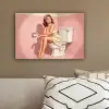 Roze - Retro - Vrouw canvas 2cm klein -sfeer3