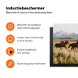 Paarden - Kudde - Bergen - Vrijheid - Wild Inductie beschermer vinyl 3mm klein -zzzzzzz-td-ups