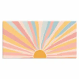 Illustratie - Zon - Pastelkleuren Muismat XXL klein -3d_leeg