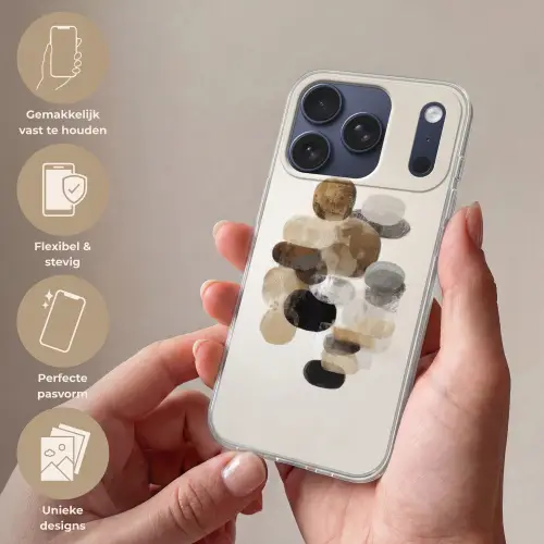 Ovaal - Kleurvlakken - Penseelstreken Telefoonhoesje iPhone 17 Pro klein -sfeer3_NL