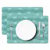 Zee - Dieren - Blauwe krab - Blauw Placemat vinyl groot 368 -zzsfeer2_Kitchenyeah-website