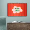 Ciao bella - Tekstwolk - Strepen - Oranje canvas 2cm klein -sfeer4