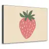 Aardbei - Minimalistisch - Rood - Fruit Textielframe - compleet frame klein -3d