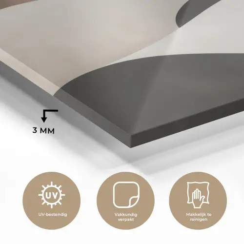 Golven - Abstract - Beige plexiglas 5mm klein -sfeer2