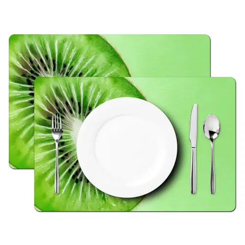 Kiwi - Groen - Fris Placemat vinyl groot -zzsfeer2_Kitchenyeah-website