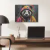Graffiti - Panda - Jas - Kleurrijk PET vilt klein -sfeer5