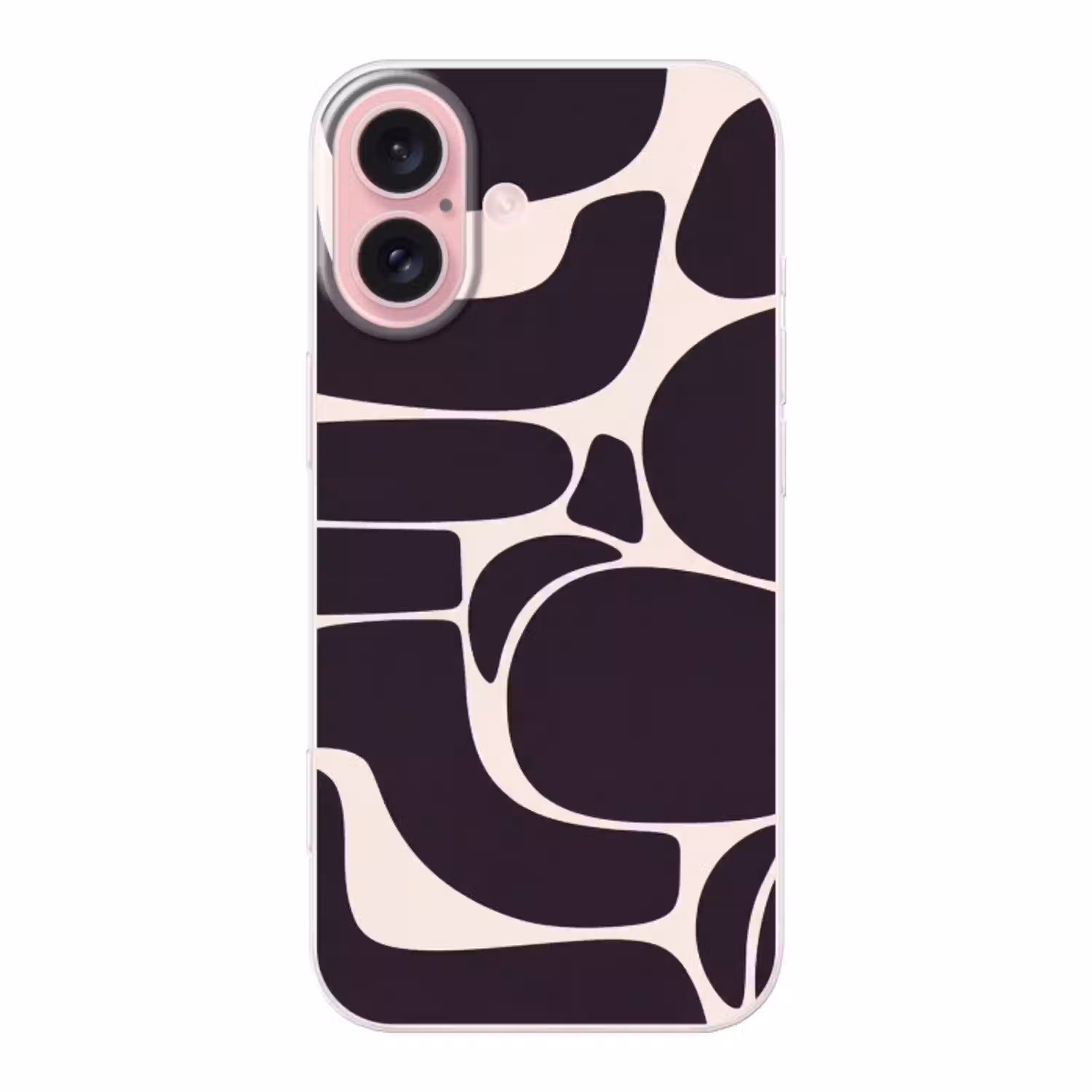 Patroon - Organisch - Zwart Apple iPhone 16 klein -3d