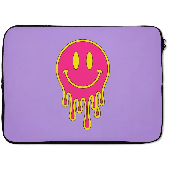 Smiley - Drip - Neon laptophoes neopreen klein -zkaufland3dotto