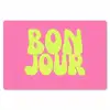 Bonjour - Roze - Fel groen Placemat vinyl groot -zzsfeer1_Kitchenyeah-website