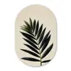Palmblad - Donkere bladen - Subtiel Wandcirkel Ovaal Forex klein -3d