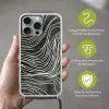 Lijnen - Patroon - Abstract - Wit Hoesje iPhone 16 Pro Max met koord klein -sfeer2_NL