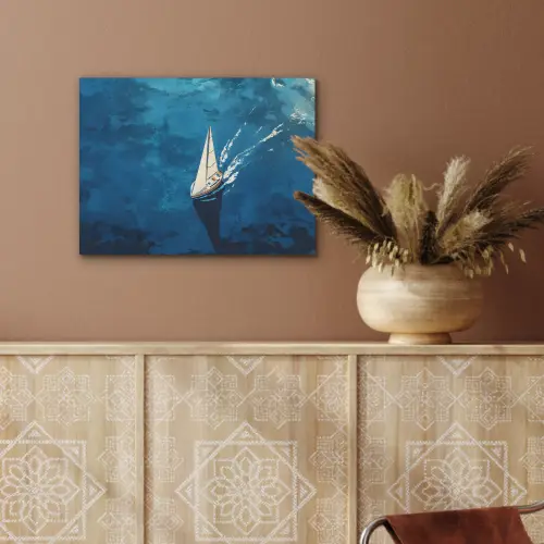 Zeilboot - Water - Abstract - Schaduw PET vilt klein -sfeer4