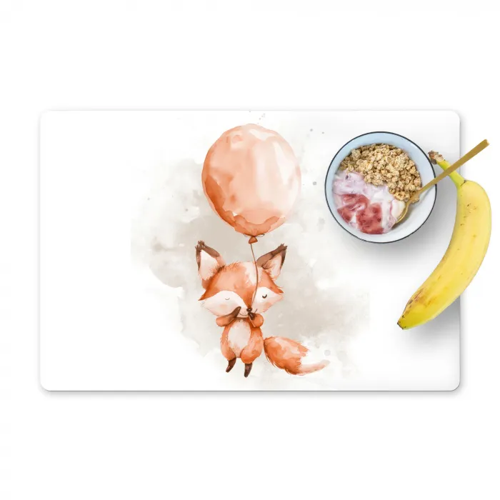 Vos - Pastel kleuren - Dier Placemat vinyl groot -zzzproduct_Kitchenyeah-website