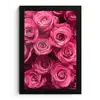 Rozen - Pink - Bloem fotolijst zwart zonder passe partout klein -3d