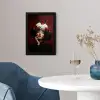 Vrouw - Kersen - Slagroom fotolijst zwart zonder passe partout klein -sfeer4