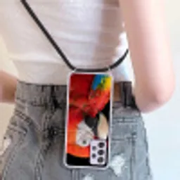 Ara - Portret - Rood Hoesje Samsung Galaxy A52 5G met koord klein -sfeer5