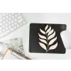 Blad - Wit - Minimalistisch muismat rubber klein -witbureau
