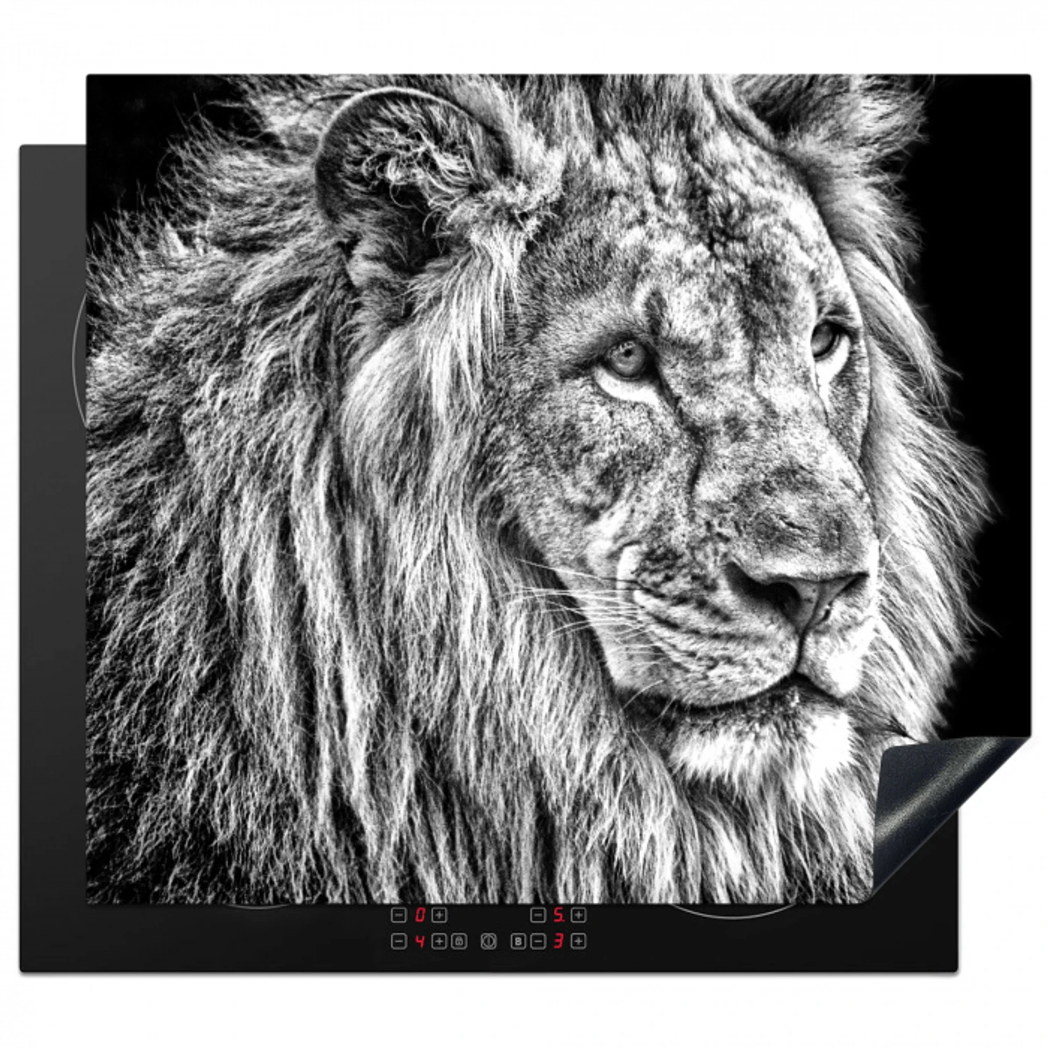 Gravure van een Koning Inductie beschermer vinyl 3mm middel -3d