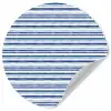 Frans - Citroen - Strepen - Blauw Wandcirkel behangsticker klein 186 -3d
