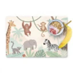 Jungle - Dieren - Groen Placemat vinyl groot -zzzproduct_Kitchenyeah-website