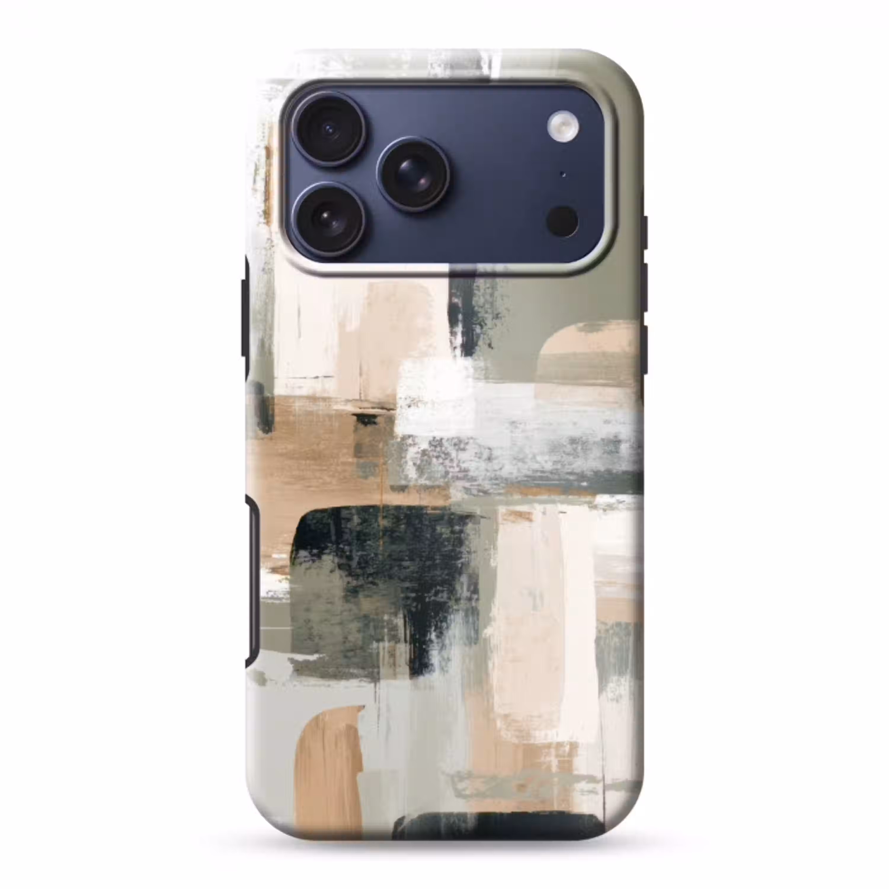 Penseelstreken - Abstract - Aardetinten Toughcase MagSafe Apple iPhone 17 Pro Max klein -3d
