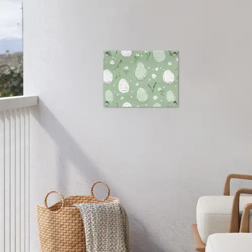 Groen - Eieren - Patroon tuinposter los doek klein -sfeer8