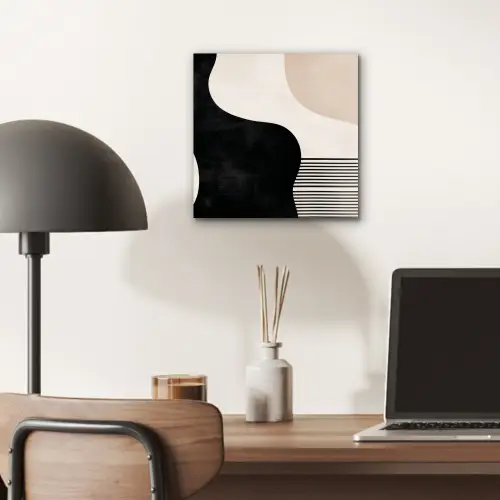 Abstract - Japandi - Beige - Modern aluminium wit klein -sfeer5