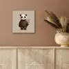 Panda - Blauwe bloemen - Zachtheid aluminium wit klein -sfeer4