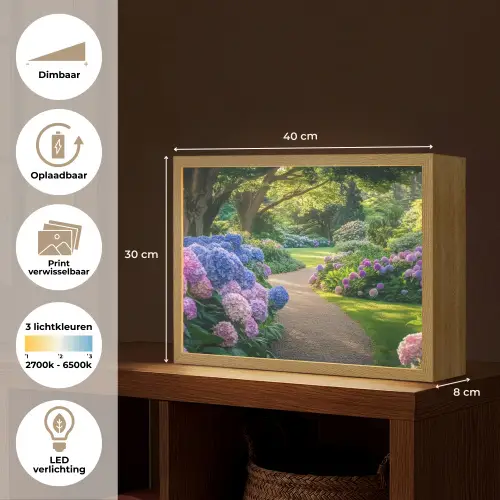 Hortensia- Park - Pad Light Box met batterij (Wandlamp) middel -USP_websiteoverzichtNL