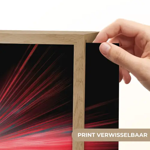 Sportwagen - Rood - Blauw - Snelheid Light Box met batterij (Wandlamp kind) middel -USP_websiteprintNL