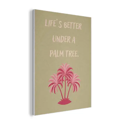 Groen - Zomer - Quote - Palmboom PET vilt klein -3d
