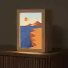 Landschap - Bergen - Zon - Zee Light Box met kabel (Tafellamp) klein -z3d_website