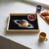 Planeet - Cirkel - Kleurrijk Dienblad Rechthoek middel -sfeer2