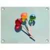 Lollys - Schaduw - Drie - Blauw tuinposter los doek klein -3d