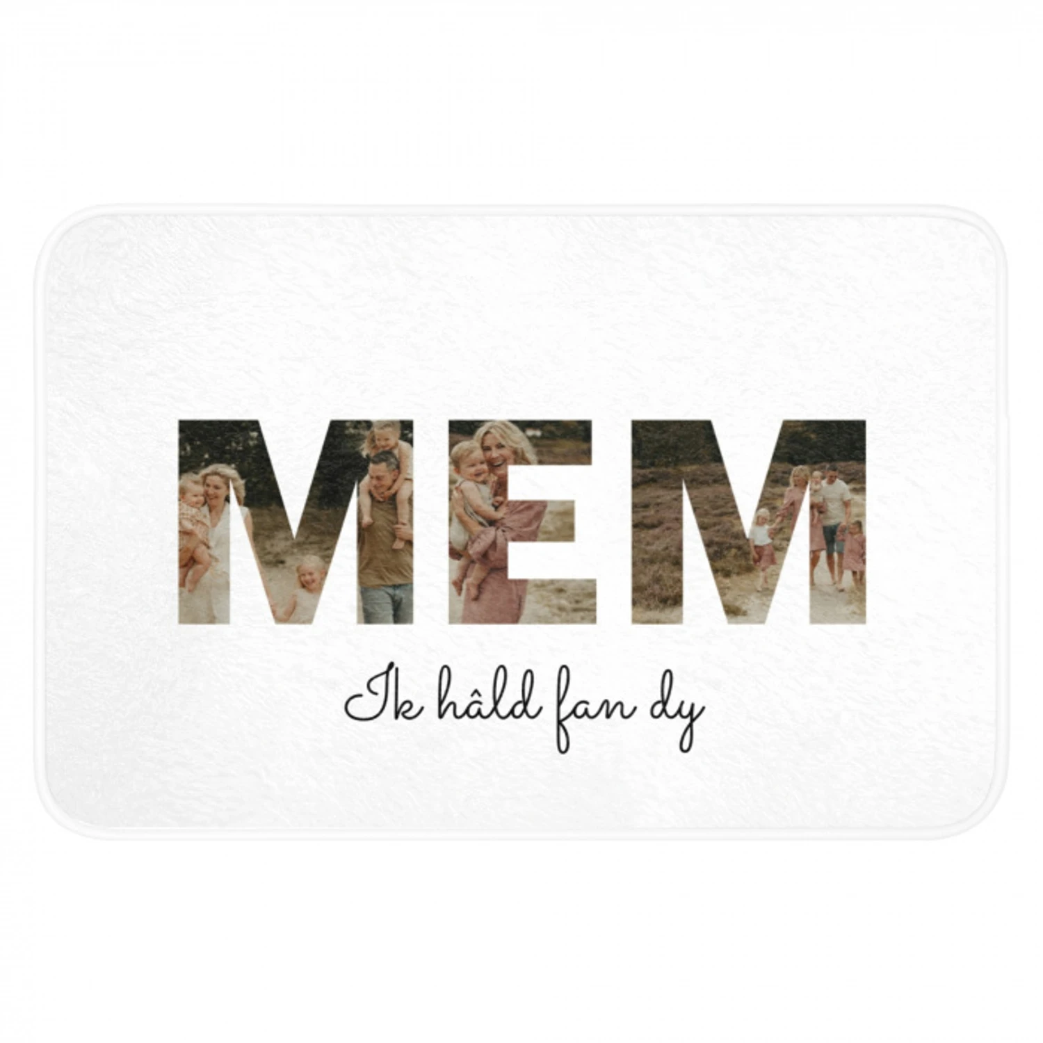 Mem - Lettercollage Badmat klein -3d