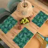 Blauw - Palmbladeren - Afsnijding Placemat vinyl groot 368 -zzsfeer5_Kitchenyeah-website