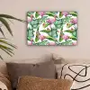 Bladeren - Flamingo - Bloemen - Jungle canvas 2cm klein -sfeer1