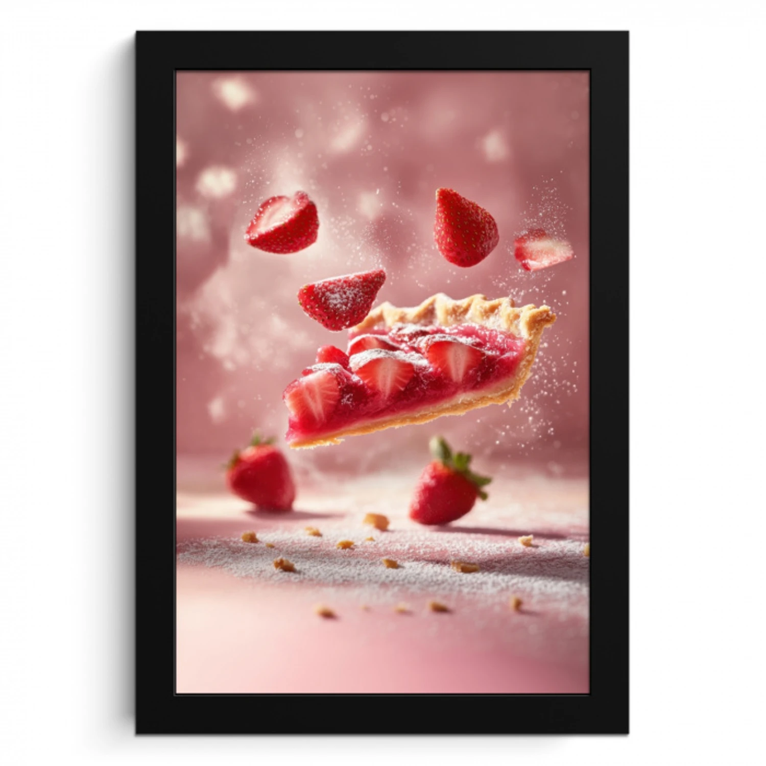Aardbei - Taart- Eten - Roze KitchenYeah - Keuken - Fotolijst klein -3d
