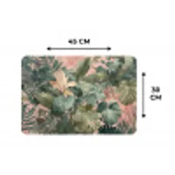 Compositie van bladeren - Groen - Roze Placemat vinyl groot -specs