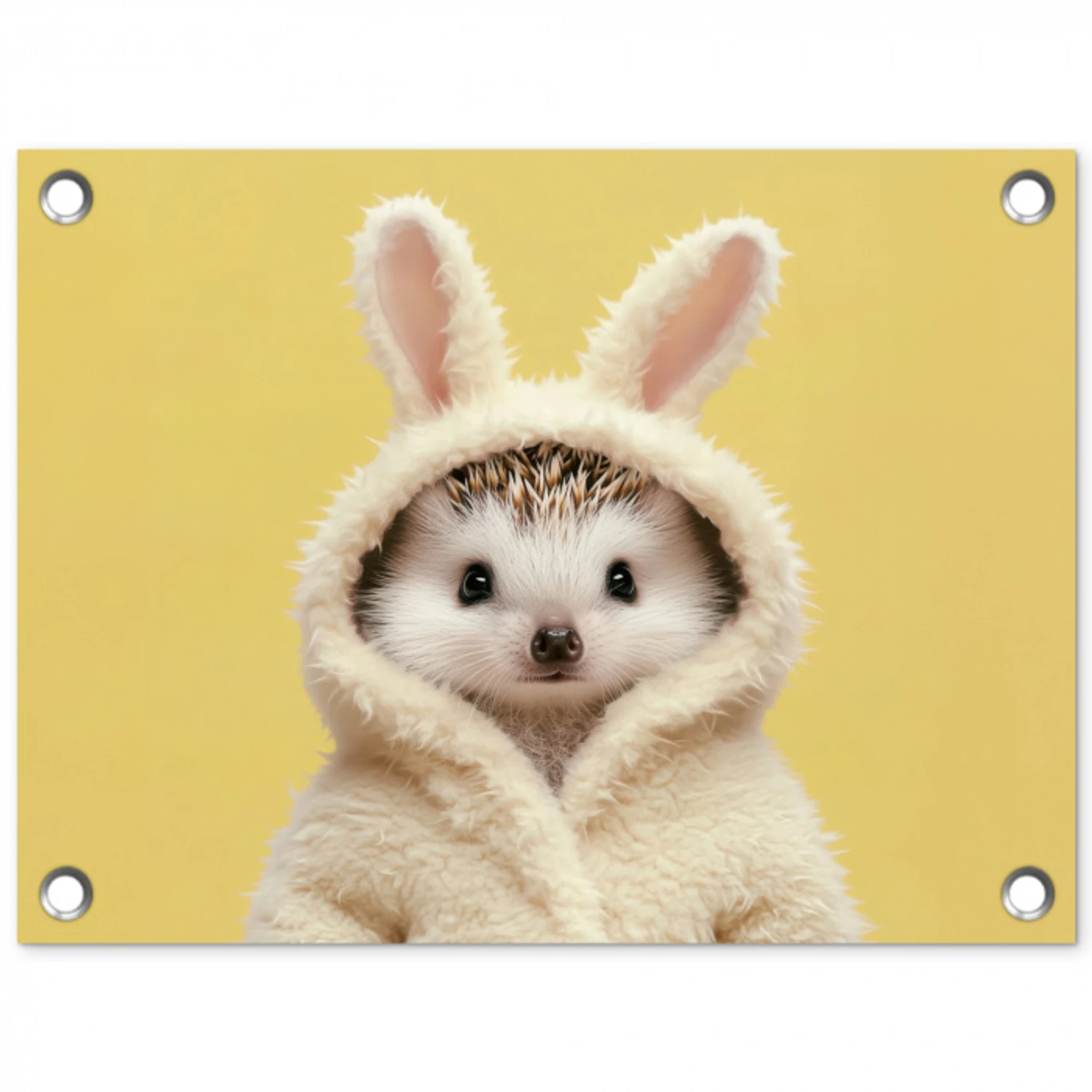 Egel - Paashaas - Kostuum tuinposter los doek klein -3d