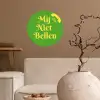 Mij niet bellen - Telefoon - Groen Wandcirkel behangsticker klein -sfeer1