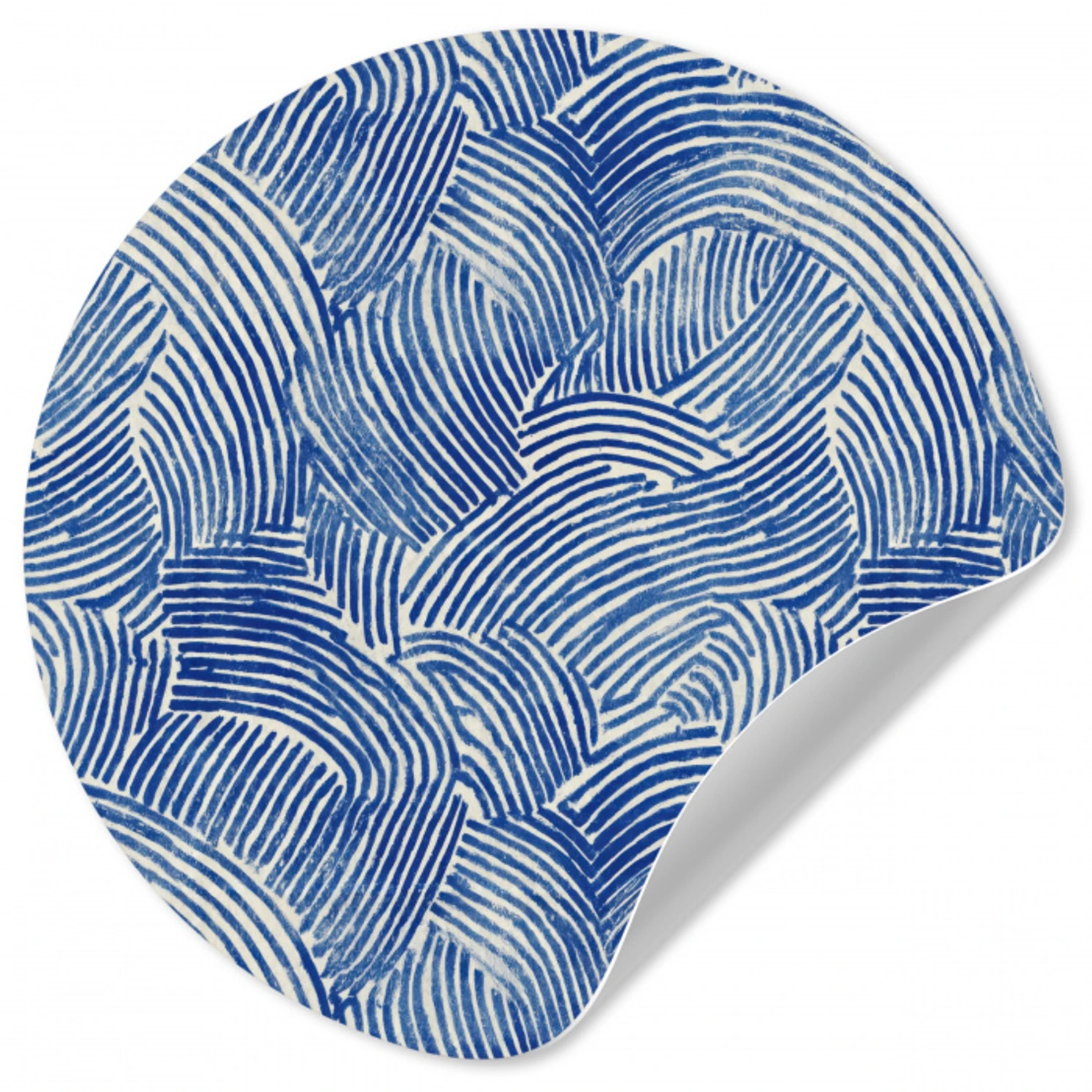 Modern - Abstract - Blauw Wandcirkel behangsticker klein 186 -3d